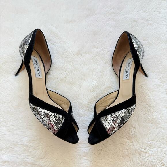 Jimmy Choo suede evening shoes women size 38 Authentic - Picture 2 of 10